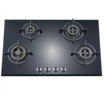 Glass surface extinguishing four burner